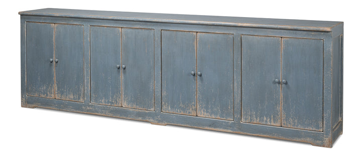 American Home Furniture | Sarreid - Eight Is Enough Sideboard - Blue/Grey