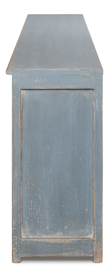 American Home Furniture | Sarreid - Eight Is Enough Sideboard - Blue/Grey