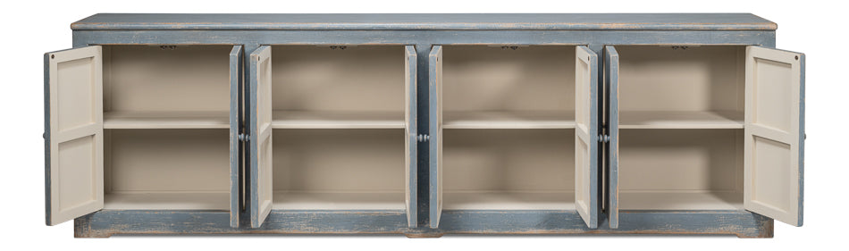 American Home Furniture | Sarreid - Eight Is Enough Sideboard - Blue/Grey
