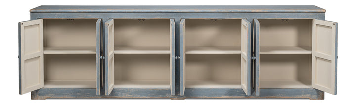 American Home Furniture | Sarreid - Eight Is Enough Sideboard - Blue/Grey