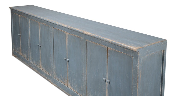 American Home Furniture | Sarreid - Eight Is Enough Sideboard - Blue/Grey