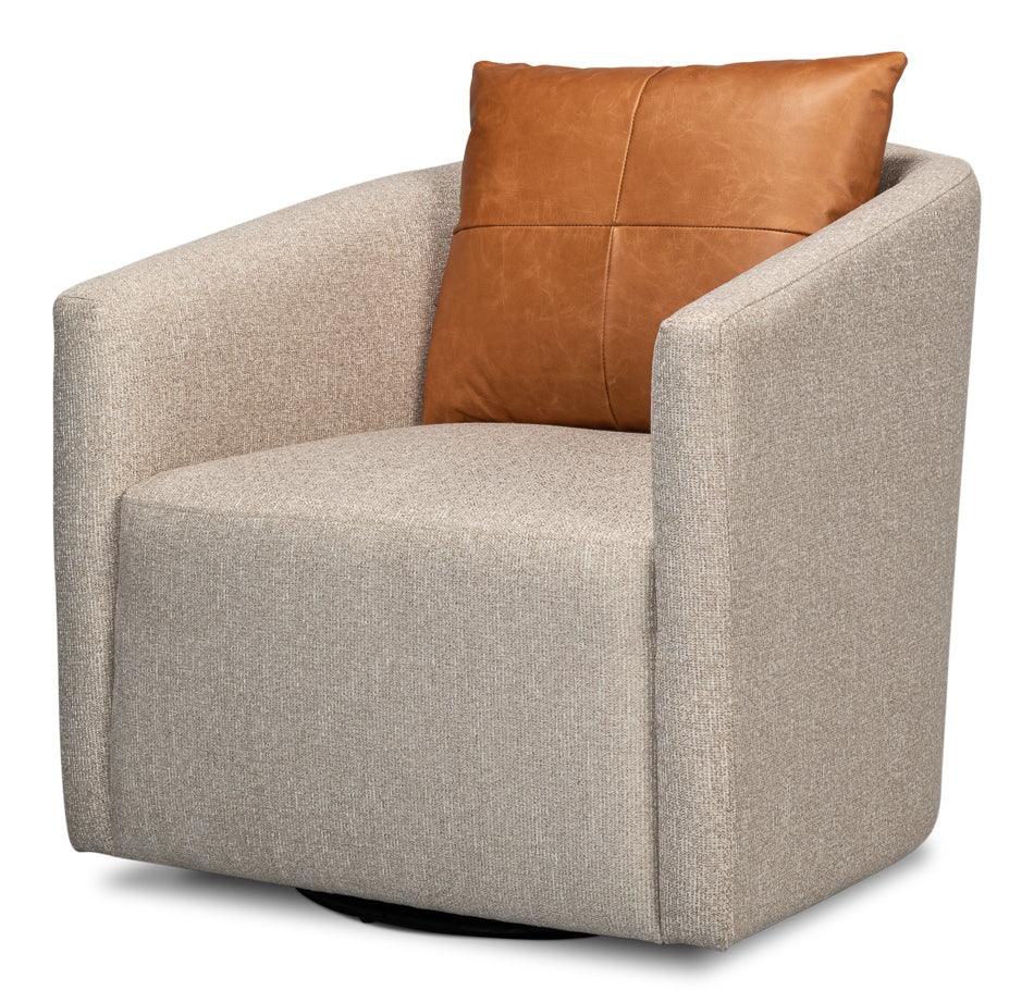 Sarreid Bronson Swivel Chair ACCENT + LOUNGE CHAIRS