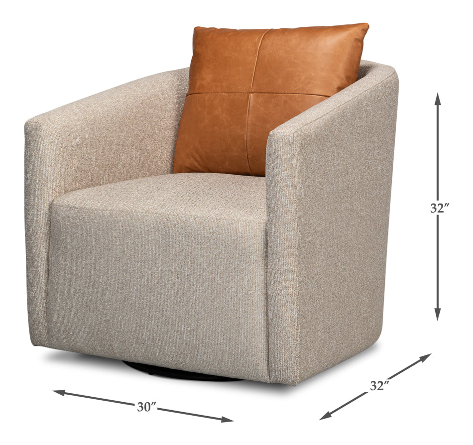 American Home Furniture | Sarreid - Bronson Swivel Chair