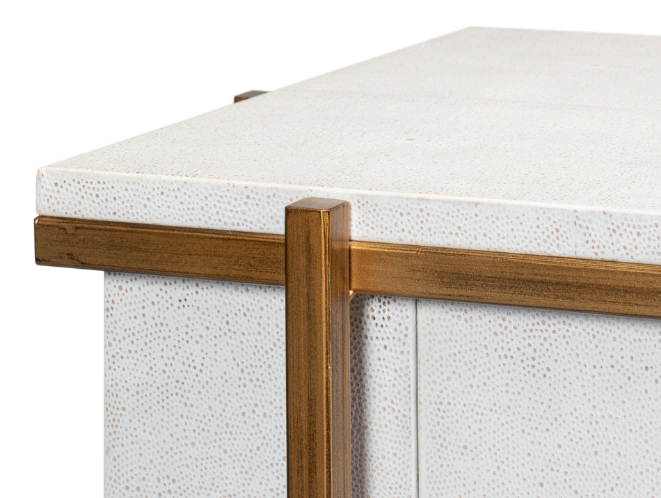 American Home Furniture | Sarreid - Blakely Door Chest - Osprey White