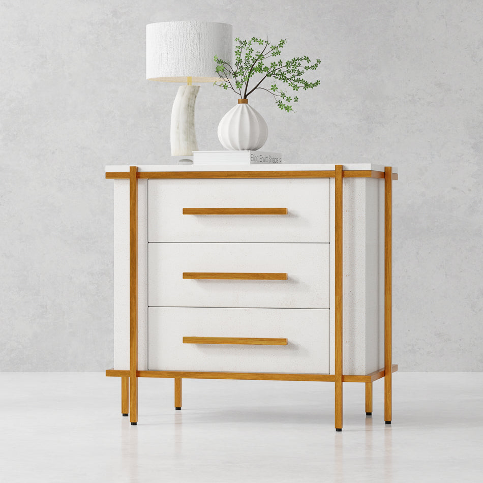 American Home Furniture | Sarreid - Blakely Night Stand - Osprey White