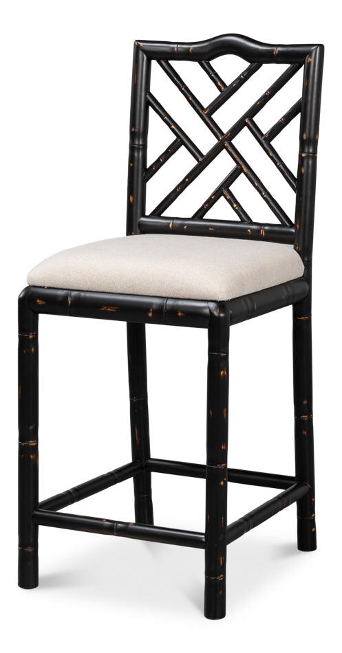 Sarreid Brighton Counter Stool - Antique Black BAR STOOLS + COUNTER STOOLS