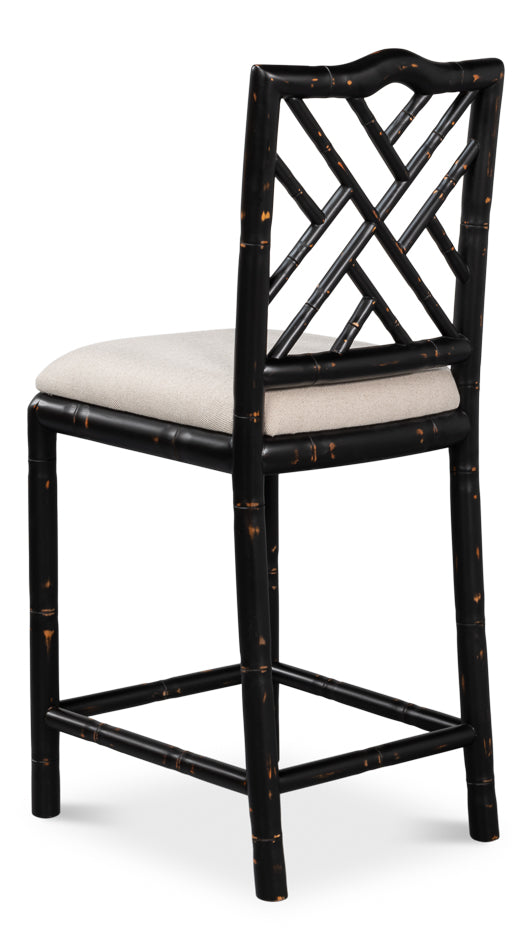 American Home Furniture | Sarreid - Brighton Counter Stool - Antique Black