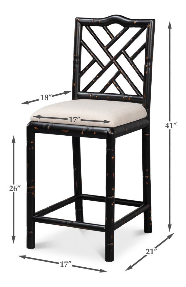 American Home Furniture | Sarreid - Brighton Counter Stool - Antique Black