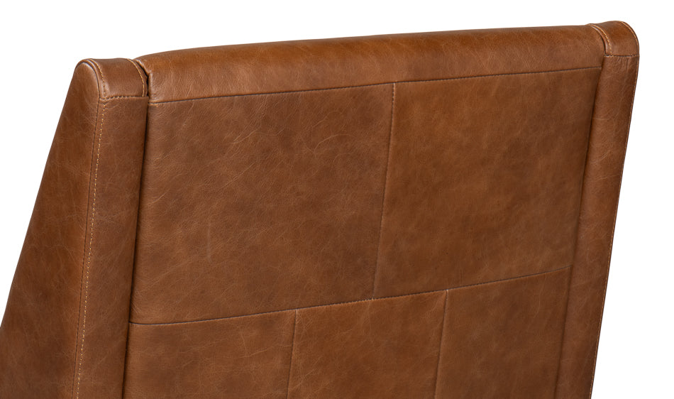 American Home Furniture | Sarreid - Brandy Accent Chair In Distilled Leather