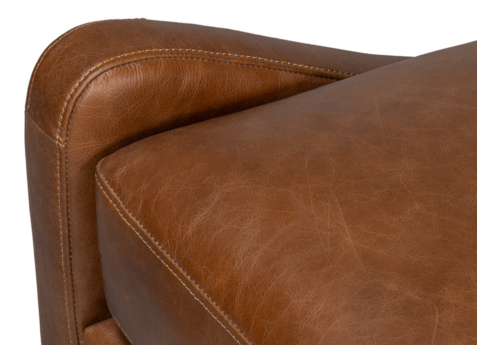 American Home Furniture | Sarreid - Brandy Accent Chair In Distilled Leather