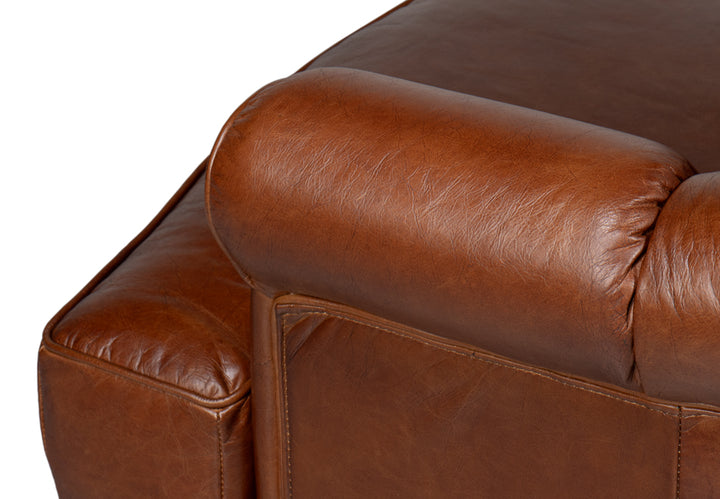 American Home Furniture | Sarreid - Scoth Swivel Chair In Distilled Leather 