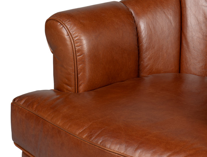 American Home Furniture | Sarreid - Scoth Swivel Chair In Distilled Leather 