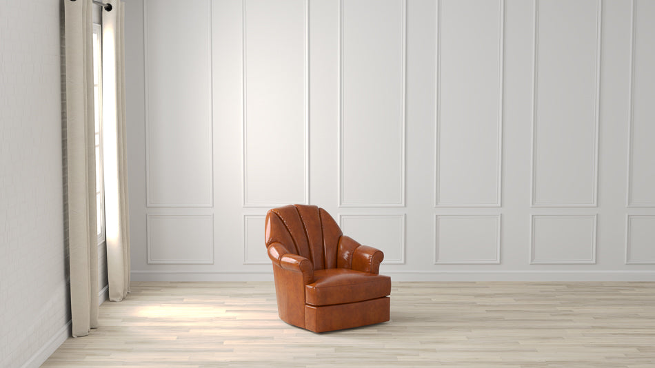 American Home Furniture | Sarreid - Scoth Swivel Chair In Distilled Leather 