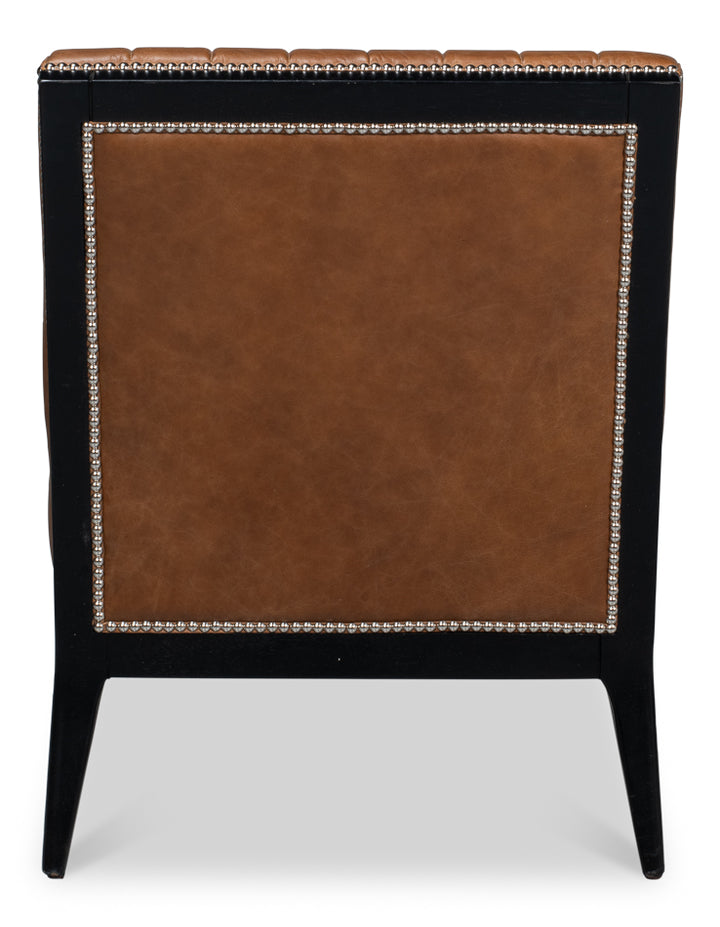 American Home Furniture | Sarreid - Agave Slipper Chair In Distilled Leather