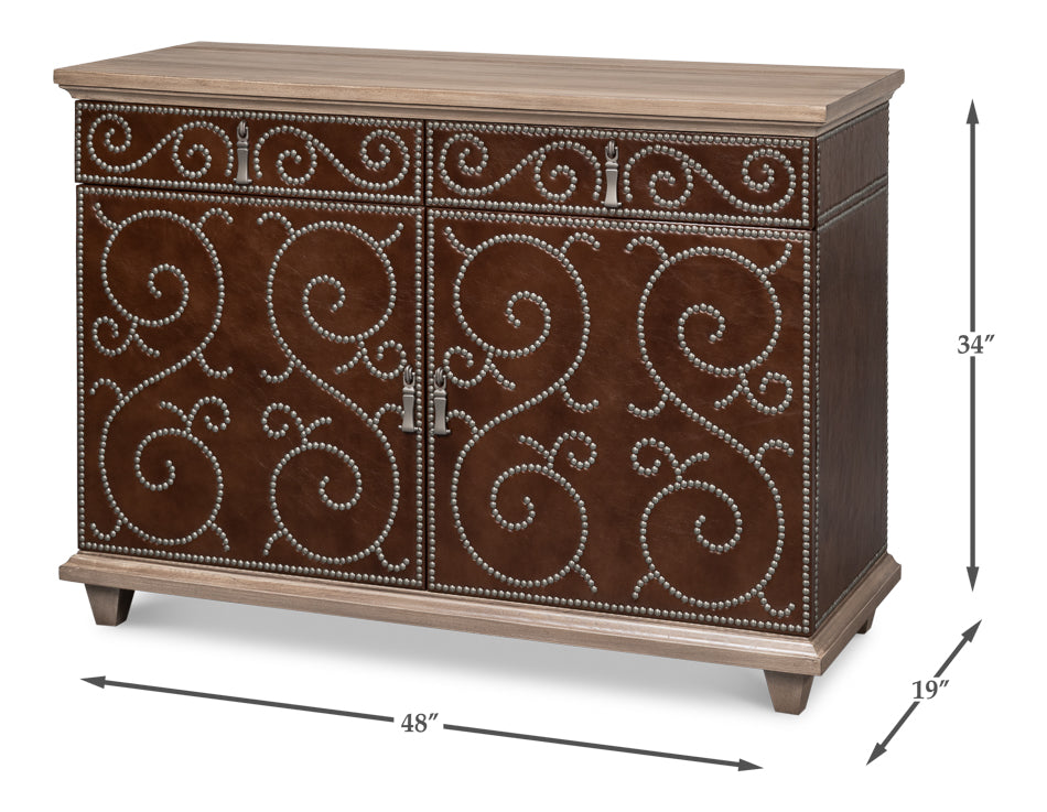 American Home Furniture | Sarreid - Theodore Equestrian Door Chest