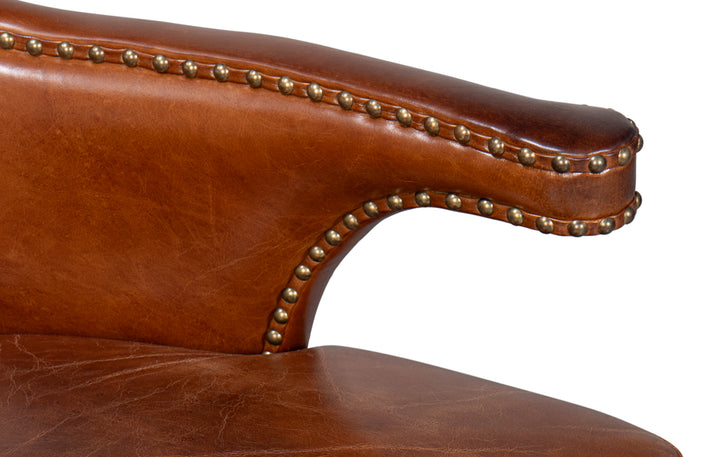 American Home Furniture | Sarreid - Drake Distilled Leather Chair