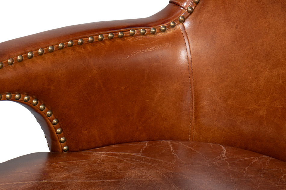 American Home Furniture | Sarreid - Drake Distilled Leather Chair