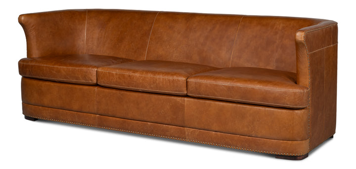 American Home Furniture | Sarreid - Mcmillan Distilled Leather Sofa