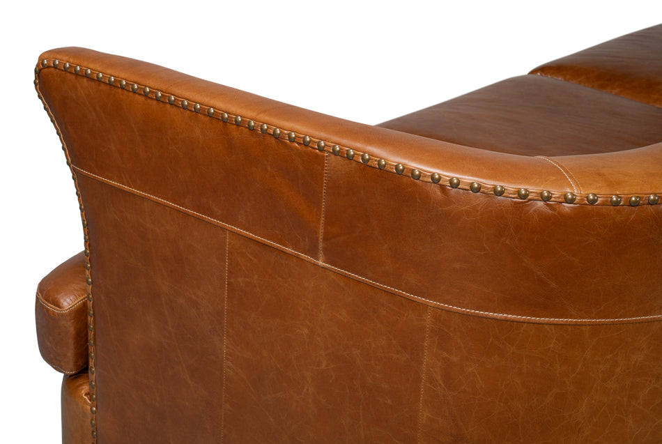 American Home Furniture | Sarreid - Mcmillan Distilled Leather Sofa