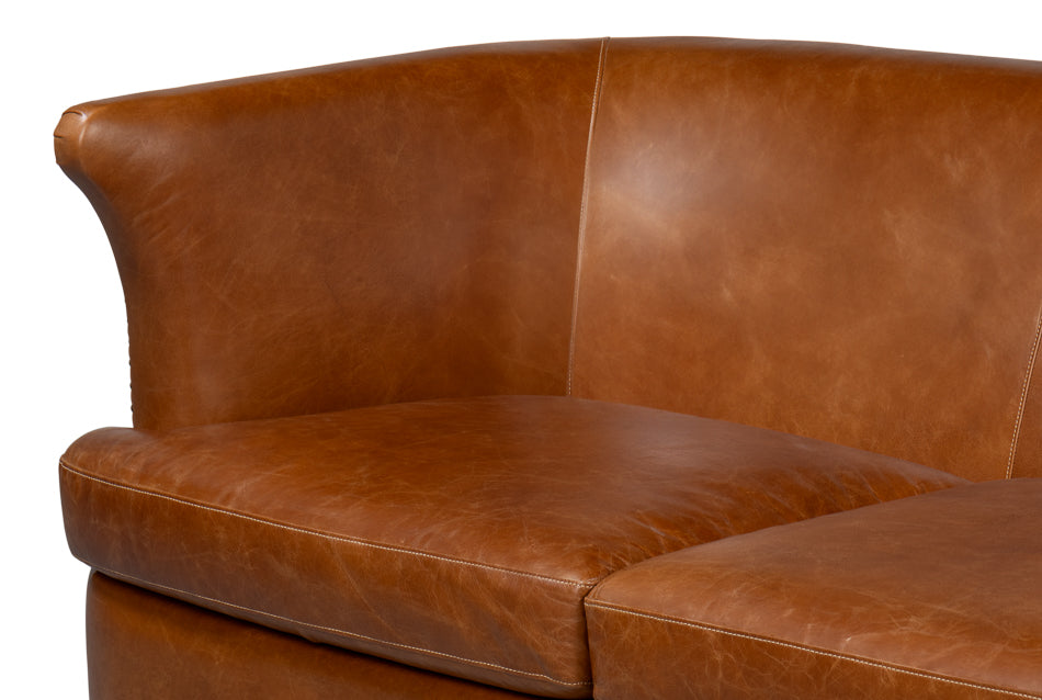 American Home Furniture | Sarreid - Mcmillan Distilled Leather Sofa