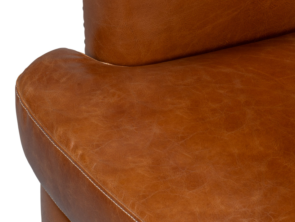 American Home Furniture | Sarreid - Mcmillan Distilled Leather Sofa