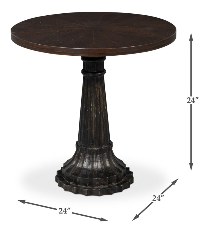 American Home Furniture | Sarreid - Alister Round End Table