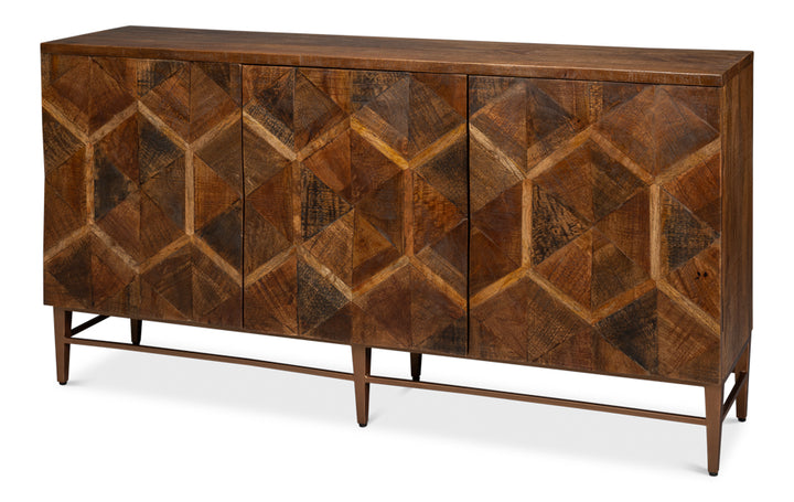 American Home Furniture | Sarreid - Geo 3 Door Sideboard