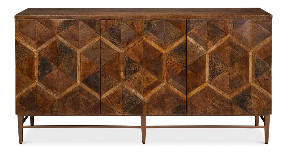 Sarreid Geo 3 Door Sideboard SIDEBOARDS + CREDENZAS
