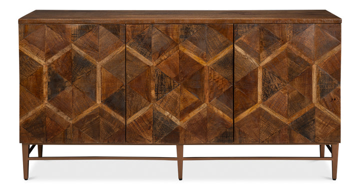 American Home Furniture | Sarreid - Geo 3 Door Sideboard