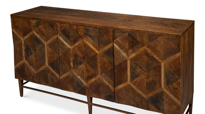 American Home Furniture | Sarreid - Geo 3 Door Sideboard