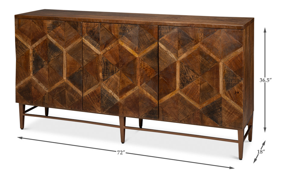 American Home Furniture | Sarreid - Geo 3 Door Sideboard