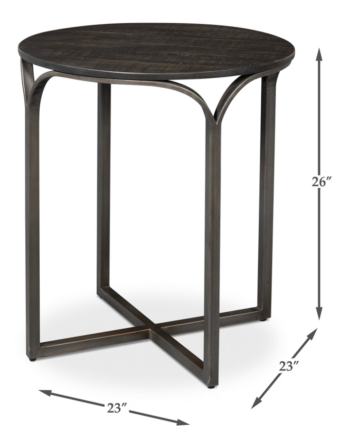 American Home Furniture | Sarreid - Jeromy Iron End Table