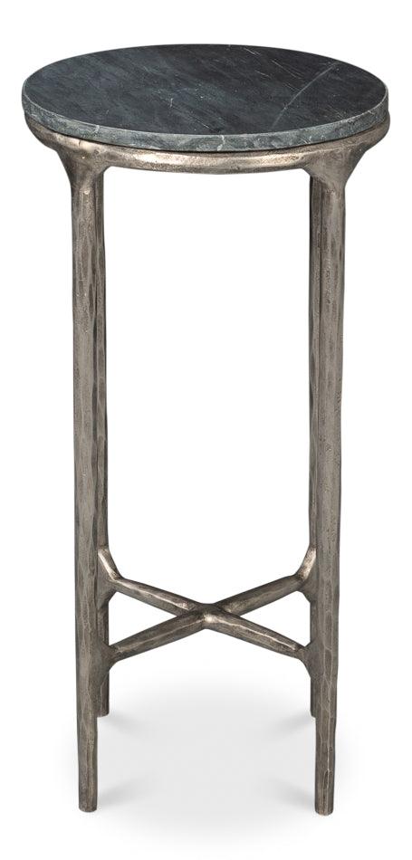 Sarreid Derrick Iron End Table With Marble Top ACCENT TABLES