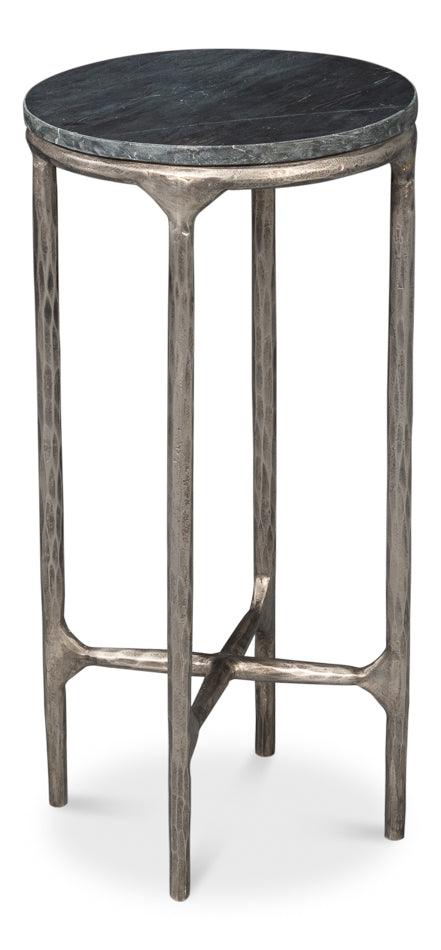 Sarreid Derrick Iron End Table With Marble Top ACCENT TABLES