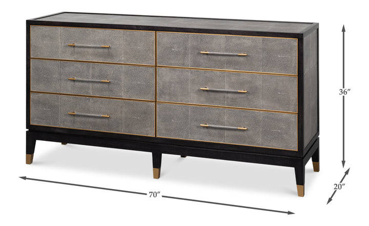 American Home Furniture | Sarreid - Horatio Six Drawer Chest