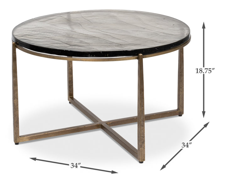 American Home Furniture | Sarreid - Dorsey Round Coffee Table