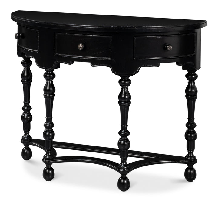 American Home Furniture | Sarreid - Abraham Half Round Console