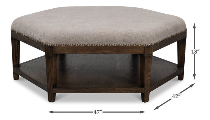 American Home Furniture | Sarreid - Bertram Ottoman