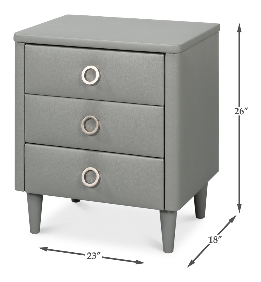 American Home Furniture | Sarreid - Avvolto Three Drawer Night Stand