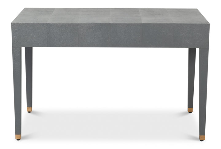 American Home Furniture | Sarreid - Gabriella Shagreen Desk/Table - Grey