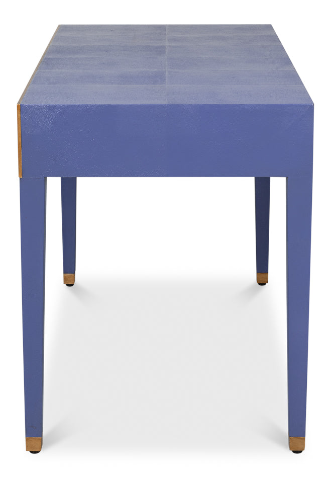 American Home Furniture | Sarreid - Gabriella Shagreen Desk/Table Marlin Blu