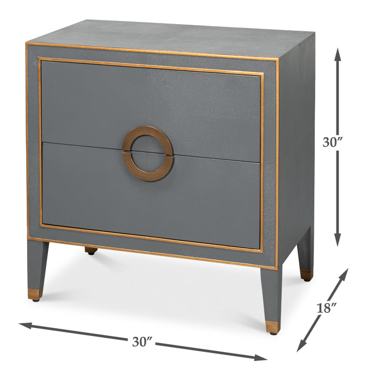 American Home Furniture | Sarreid - Gabriella Night Stand - Quiet Shade