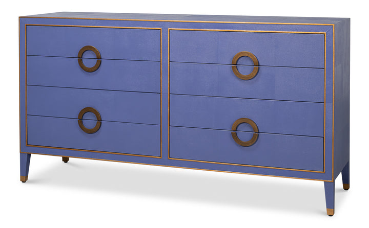 American Home Furniture | Sarreid - Gabriella Chest Of Drawers - Marlin Blue 