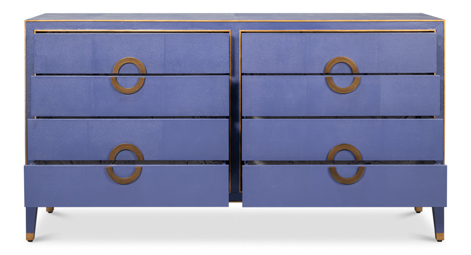 American Home Furniture | Sarreid - Gabriella Chest Of Drawers - Marlin Blue 