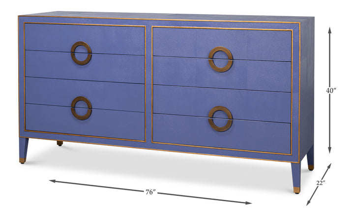 American Home Furniture | Sarreid - Gabriella Chest Of Drawers - Marlin Blue 