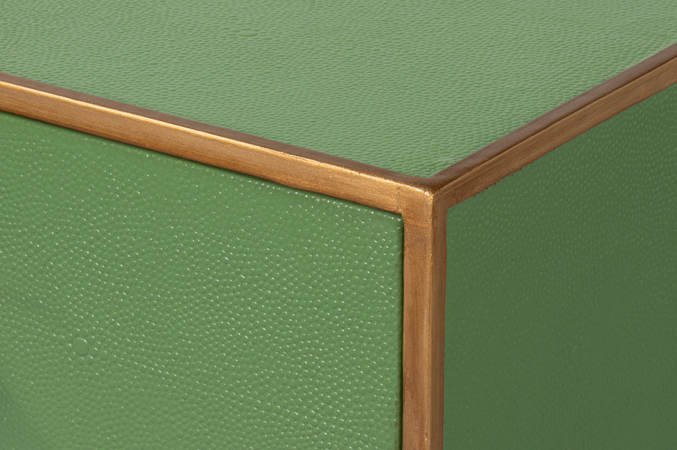 American Home Furniture | Sarreid - Gideon Shagreen Console - Watercress