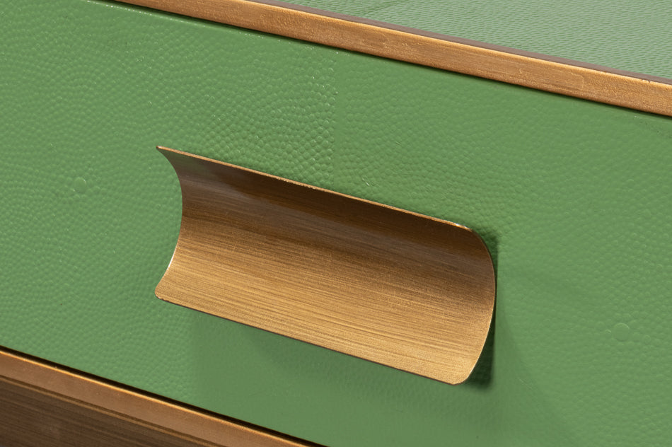 American Home Furniture | Sarreid - Gideon Shagreen Console - Watercress