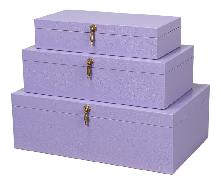 American Home Furniture | Sarreid - Cosmos Nesting Boxes S/3 Lilac