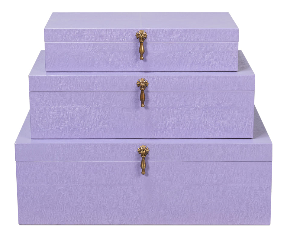 American Home Furniture | Sarreid - Cosmos Nesting Boxes S/3 Lilac