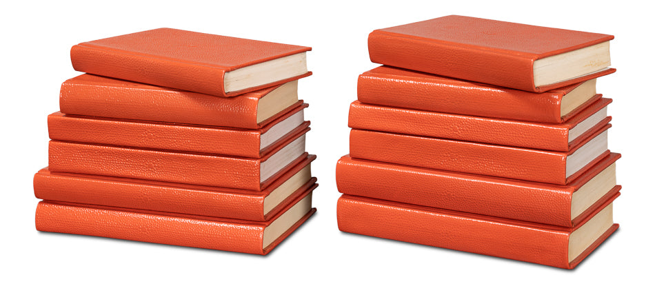 American Home Furniture | Sarreid - Shagreen Books - Set Of 12 - Orangeade